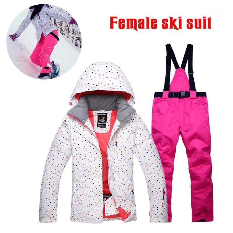 

Winter Women Ski Suit Brands Waterproof Windproof Clothes Snow Pants And Jacket Outdoor Skiing And Snowboarding Suits1, Pink