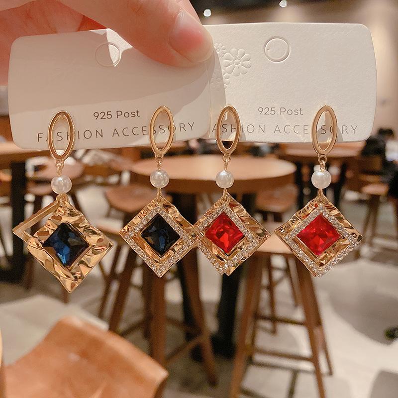 

Trendy Vintage Drop Earrings For Women Zircon Earrings Gold Earring Wedding Jewelry
