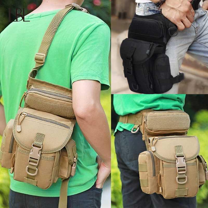 

Outdoor Tactical Waist Bag Drop Leg Bags Tool Fanny Camping Hiking Trekking Shoulder Saddle Nylon Multi-function Pack1, Sky blue