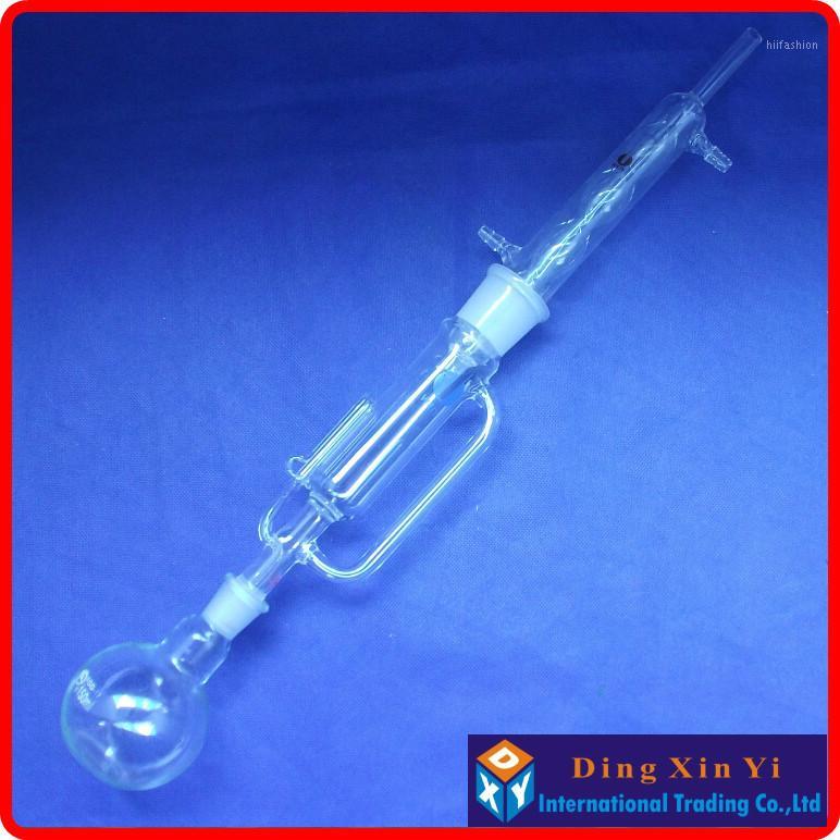 

Wholesale150ml 250ml 500ml Soxhlet extractor,Extraction Apparatus soxhlet with bulbed condenser,condenser and extractor body,Glassware1, As picture