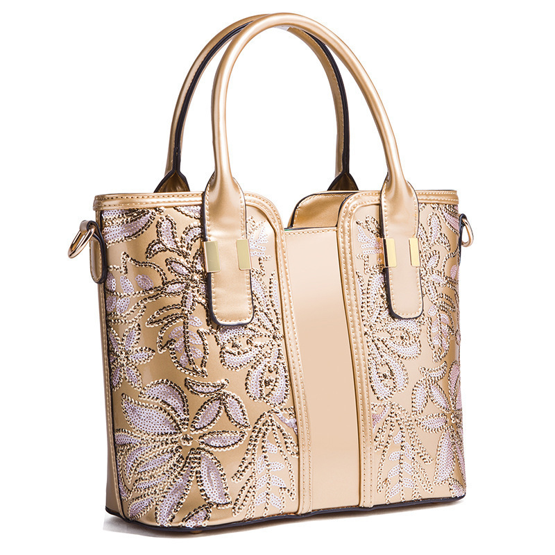 

2021 Deluxe Girly Fashion Bag Apply Messenger Flower Leather Purse Girls Shoulder Tote Lady 1o4r, Black