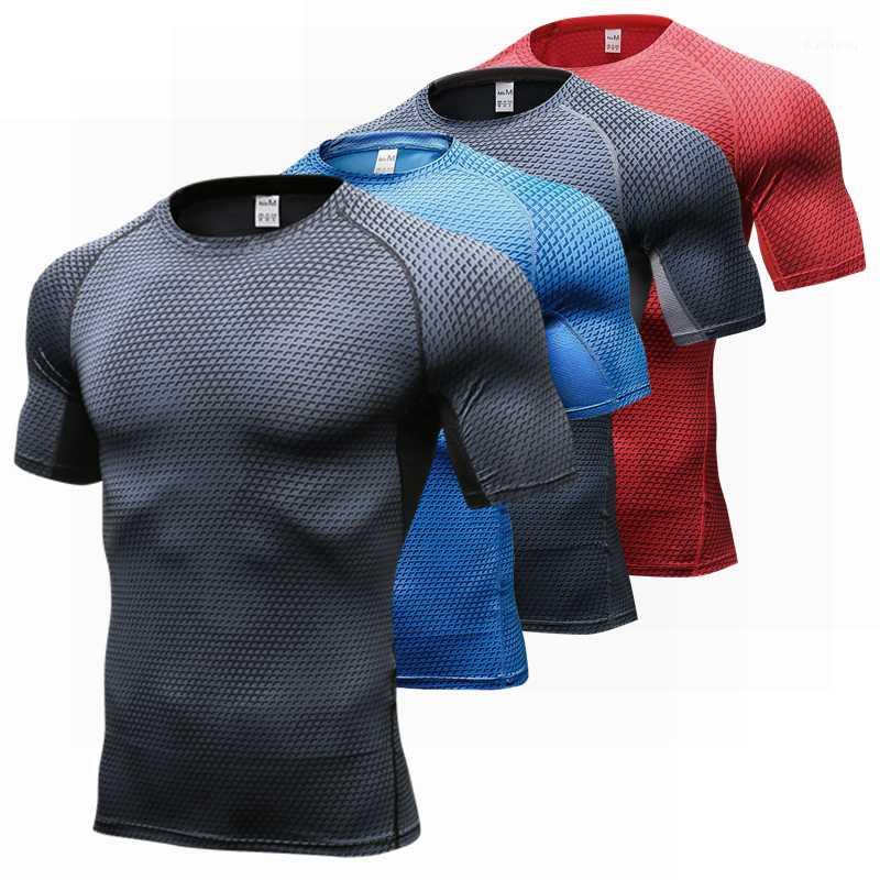 

Fashion Men Compression shirts Fitness Round Neck Tees Outdoor Sport Running Climbing T Shirt1, Black