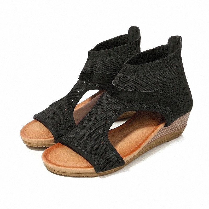 

Women sandals new gladiator flip flops women shoes comfortable summer sandals women flat ladies shoes woman #dh2p, Black