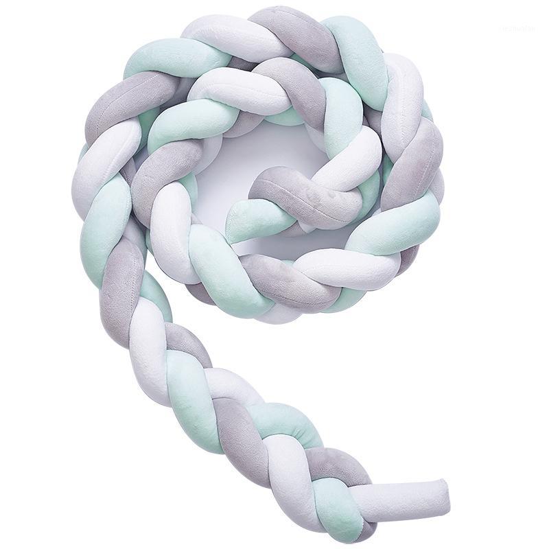 

200cm Baby Newborn Bed Bumper Long Knot Braid Pillow Baby Handmade Nodic Knot Bed Bumper Crib Infant Room Decor1, Red