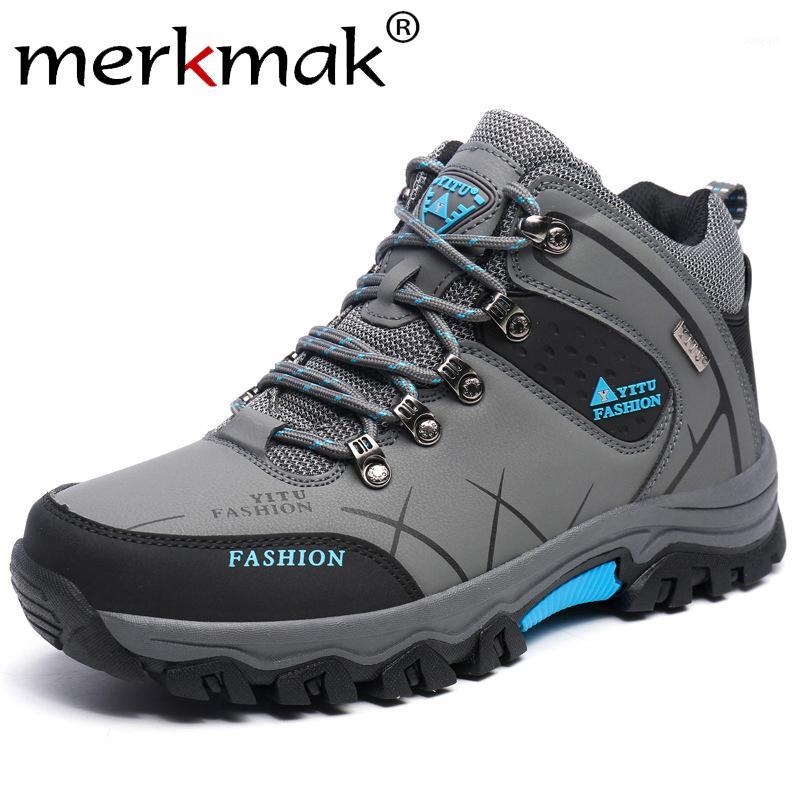 

Merkmak Brand New Men Winter Snow Boots Warm Men High Quality Waterproof Sneakers Outdoor Male Hiking Boots Big Size Work Shoes1, Without velvet