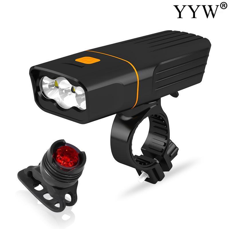 

built-in 5200mah bicycle light l2/t6 usb rechargeable power bank 20000lm 3modes bike light waterproof headlight bike accessories1