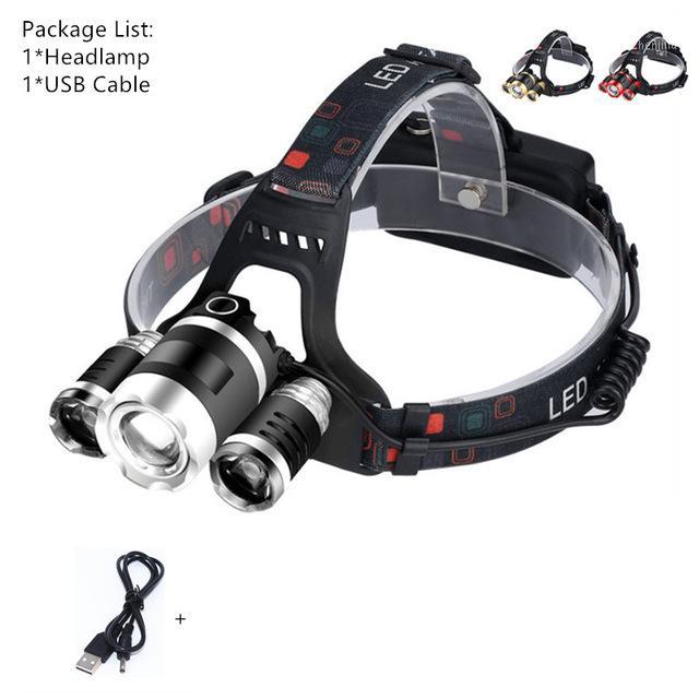 

5 LED Headlamps 20000 Lumens High Power LED Headlight T6+4Q5 Camping Head Torch Zoom 4 Modes Head Lantern 2x18650 Frontal Lamp1