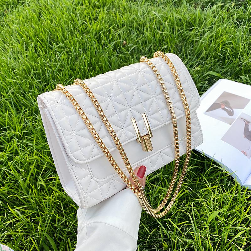 

VreyMe Luxury Designer Chain Shoulder Bags Qualit PU Leather Messenger Bag 2021 Fashion Women Pack Small Incense Wind Sac A Main, Black