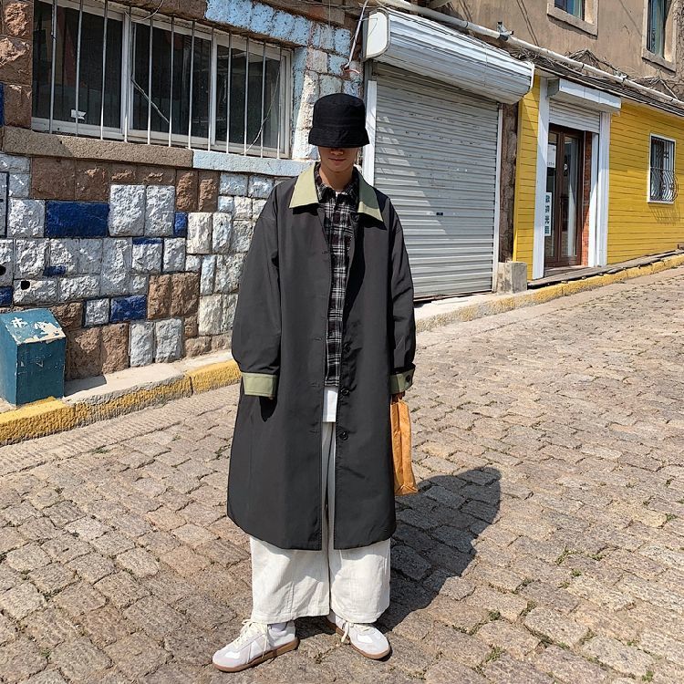 

Blouse 2021 Male New Autumn Pure Fine Long Best-selling Jacket Youth Men's Clothing IB3H, Black