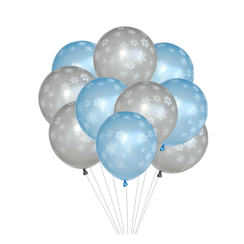 

12pcs/lot 12 inch Snowflake Latex Balloon Birthday Wedding Christmas party Decorations Baby Shower kid toys