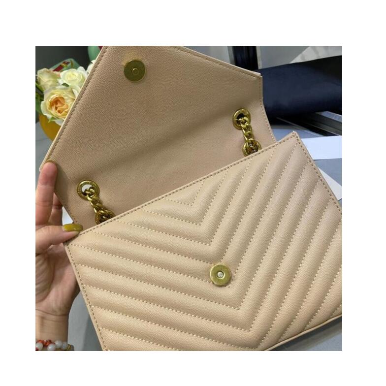 

Woman Bags women Handbags ladies girls purse genuine leather clutch high quality fashion chain lady shoulder bag designer, 25cm+box