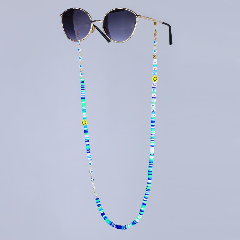 

KELITCH Chain for Reading Glasses Women Beaded Letter Patchwork Mask chains