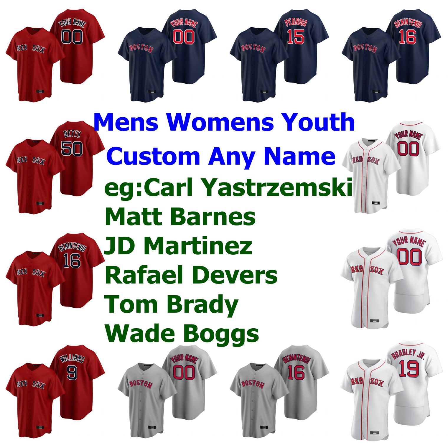 

Baseball Jerseys Hanley Ramirez Jersey Michael Chavis Jarren Duran Marco HernÃ¡ndez Sandy LeÃ³n Christian Vazquez Brock Holt Custom Stitched, Blue;black