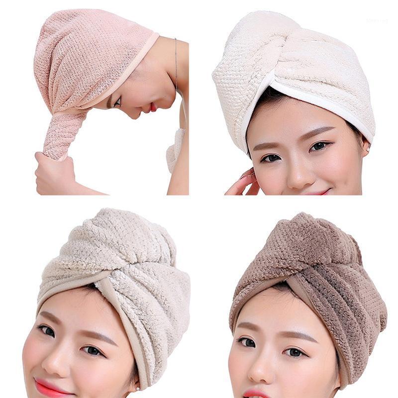

Urijk Magic Microfiber Hair Fast Drying Dryer Towel Bath Wrap Hat Quick Cap Turban Dry Button Bath Turban Women Hair Cap1