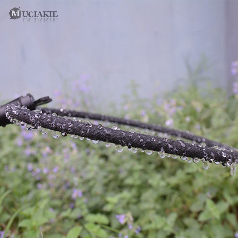 

MUCIAKIE 1/2'' x 25' 50' Black Porous Soaker Drip Line Hose Garden Irrigation Watering Hose Permeable Pipe Leaking Tube for Tree 201203, White