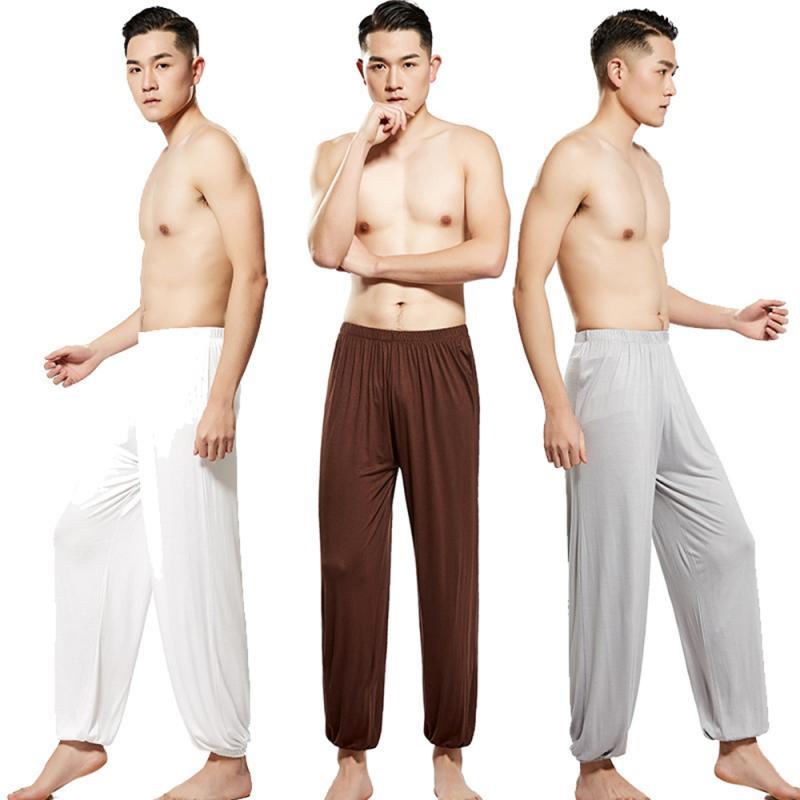 

Men' sports pants modal fitness pants casual running air conditioning, 04coffee