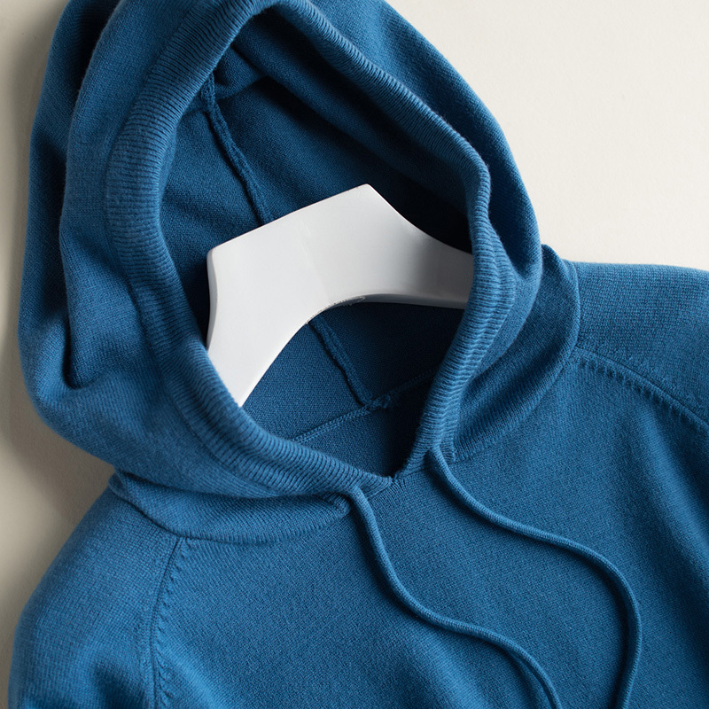 

2021 New Cashmere Cotton Blend Hooded Sweatshirt Autumn Winter Fashion Streetwear Long Sleeve Pullovers Knitted Hoodies Women Tops Xt6z, Black