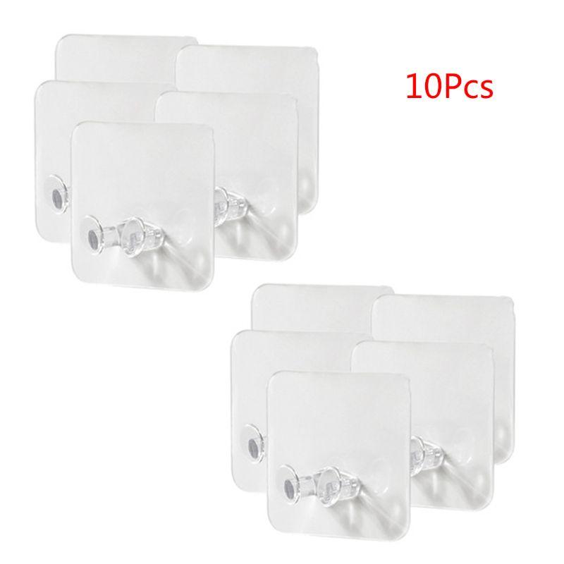

10PCS Wall Storage Hook Power Plug Socket Holder Strong Adhesive Hanger for Home X4YE