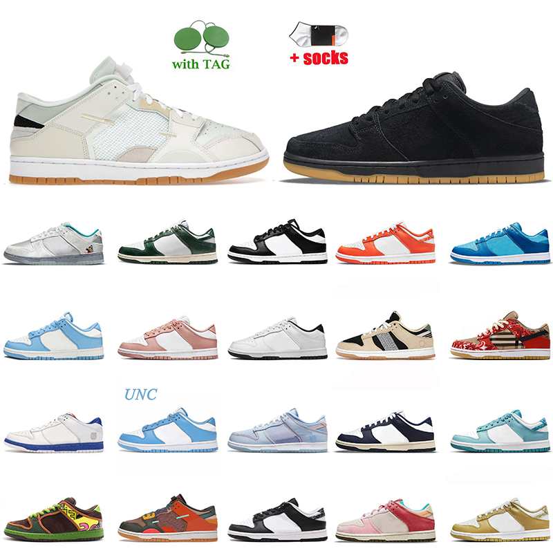 

Top Quality sb low Women Mens Casual Shoes Running Sports Dunks Platform Skate Trainers Scrap Sea Glass Black White Orange Paisley University Gold Designer Sneakers, A100 chunky 36-45