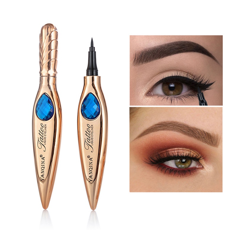 

New Feather Shape Eyeliner Waterproof Smudge-Proof Long-Lasting Liquid Eyeliner Cosmetic, 01