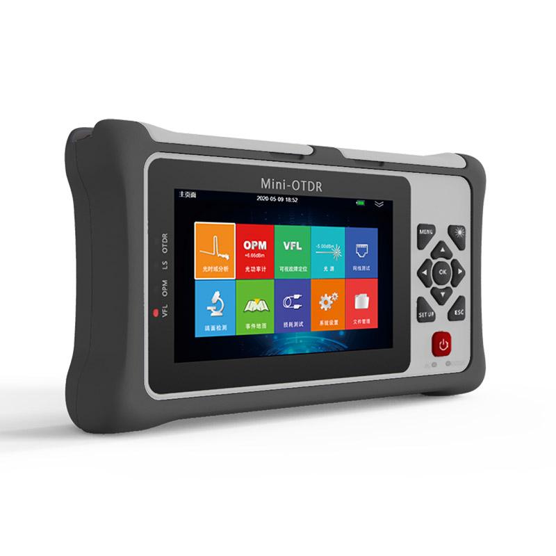 

Mini Pro OTDR 4.3-inch 1310/1550nm 20/22/24/26dB SM with OPM OLS VFL Touch Screen Fiber Optic OTDR Ethernet Cable Tester