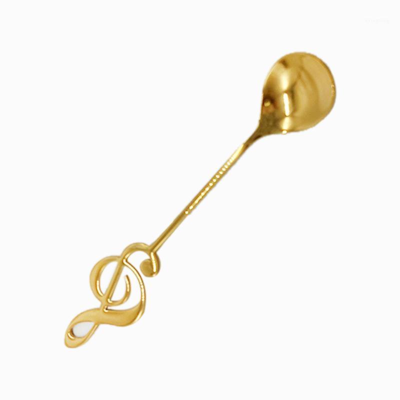 

304 Stainless Steel Musical Note Spoon Coffee Ice Cream Spoon Tableware Mirror Polished1
