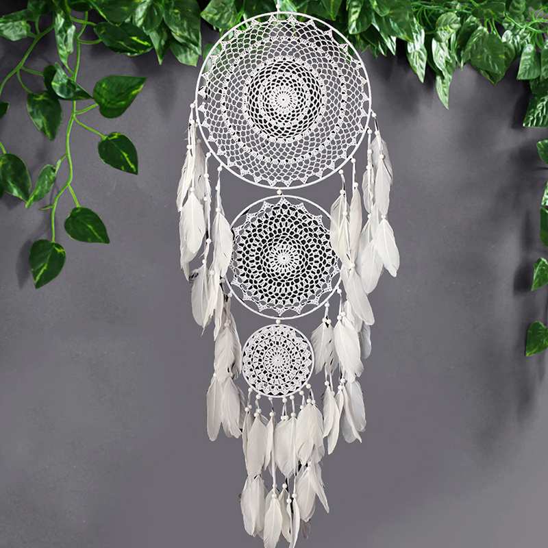 

Large Dream Catcher Nordic Decorative Objects White Black Macrame Wall Hanging For Wedding Garden Home Girl's Room Decoration Ornaments 1222166