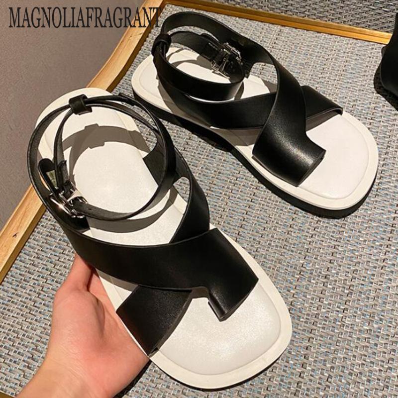 

Summer Women's Cross Strap Ankle Buckle platform Sandals Ladies Roman Shoes Sexy Outside Women's Sandals Ladies Shoes hy563, Black