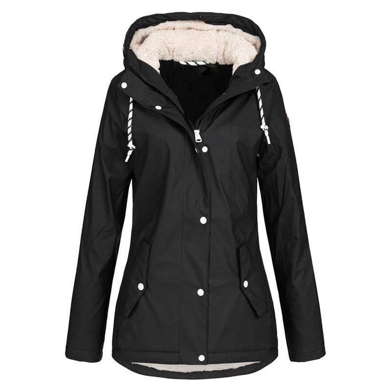 

New Women's Raincoat Sports Jacket Autumn Winter Hiking Jacket Windbreaker Woman Outdoor Clothes Camping Winter Coats, Black
