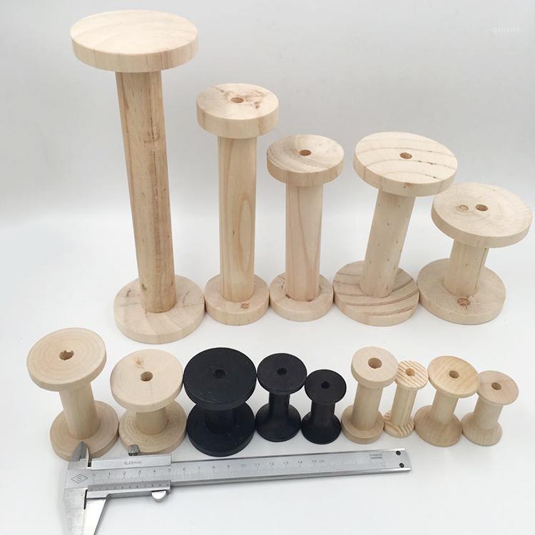 

primary color Wooden Bobbins Spools Reels Organizer For Sewing Ribbons Twine Wood Crafts Tools Thread Wire 14 specifications1