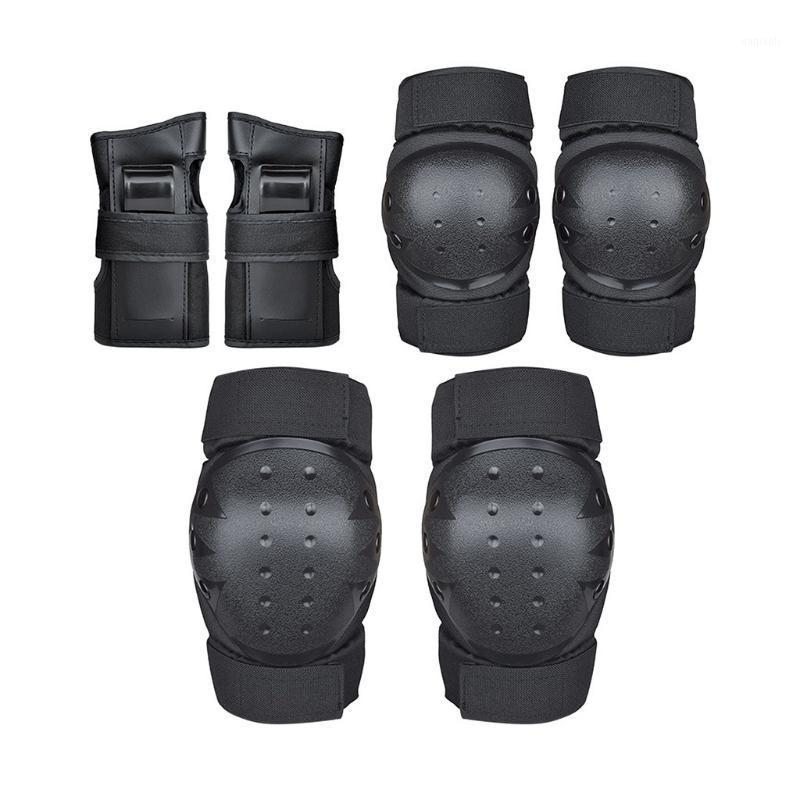 

Knee Pads Skating Elbow Anti Skateboarding Adult Protection Gear Set Safety Wrist Guards Sports Outdoor #41, Black