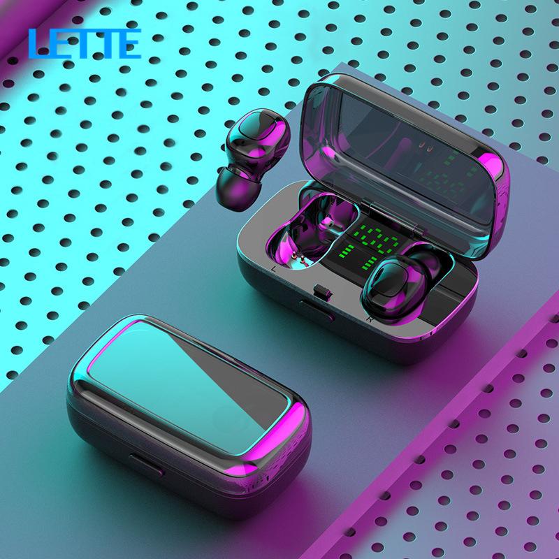 

XG21 Macaron Wireless Headset Mini Sports Digital Display Earbuds TWS Bluetooth 5.0 Binaural Call Earphones, White