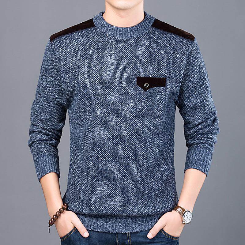 

2021 New Fashion Brand Sweater For Mens Pullovers Slim Fit Jumpers Knitwear O-Neck Autumn Korean Style Casual Clothing Male, Dark grey
