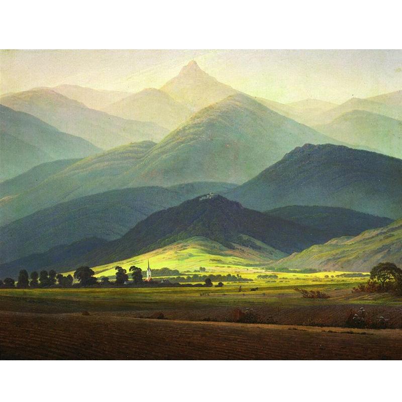 

Painting By Numbers DIY Dropshipping 50x65 60x75cm Green Giant Mountain Scenery Canvas Wedding Decoration Art picture Gift