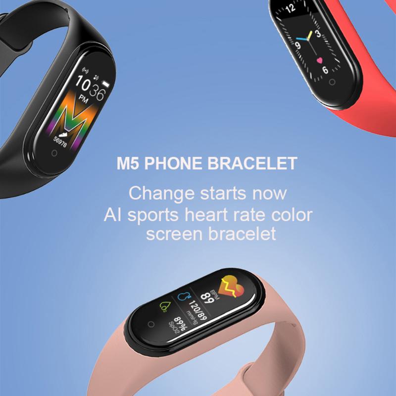 

M5 Intelligent Wristband Smart Band BT Phone Fitness Watch Heart Rate Waterproof