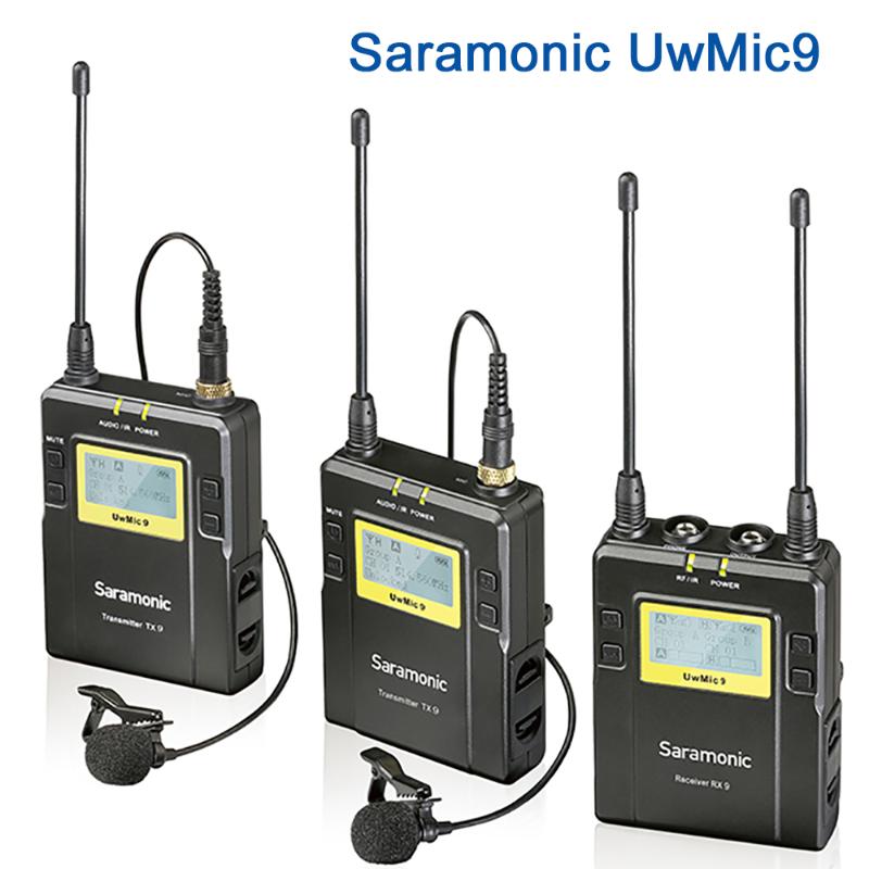 

Saramonic UwMic9 Wireless Microphone UHF Lavalier Microphone Video MIC for Canon Nikon Sony DSLR Camera 1 drag 1 / drag 2