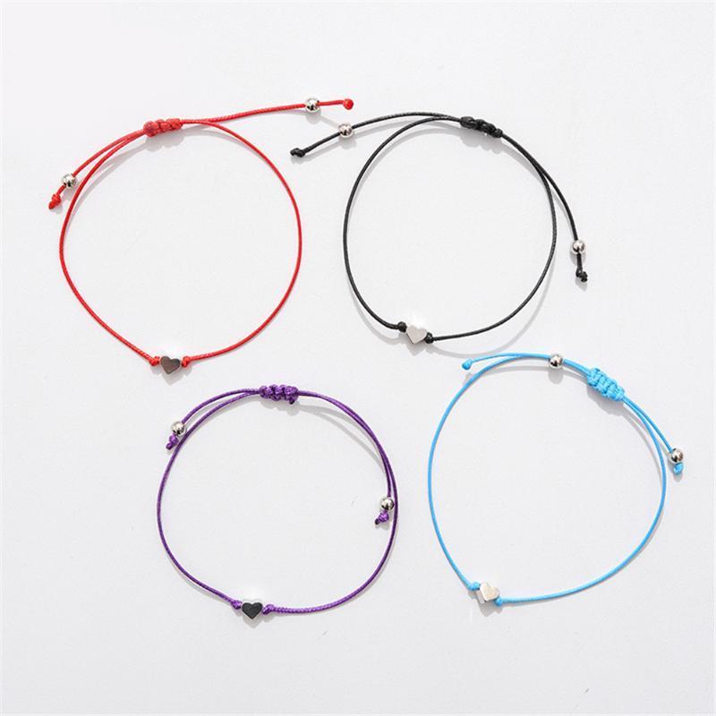 

2pcs/set Handmade Heart Shape Charm Bracelet For Couples Men Women Mother Daughter Red String Bracelets Jewelry1