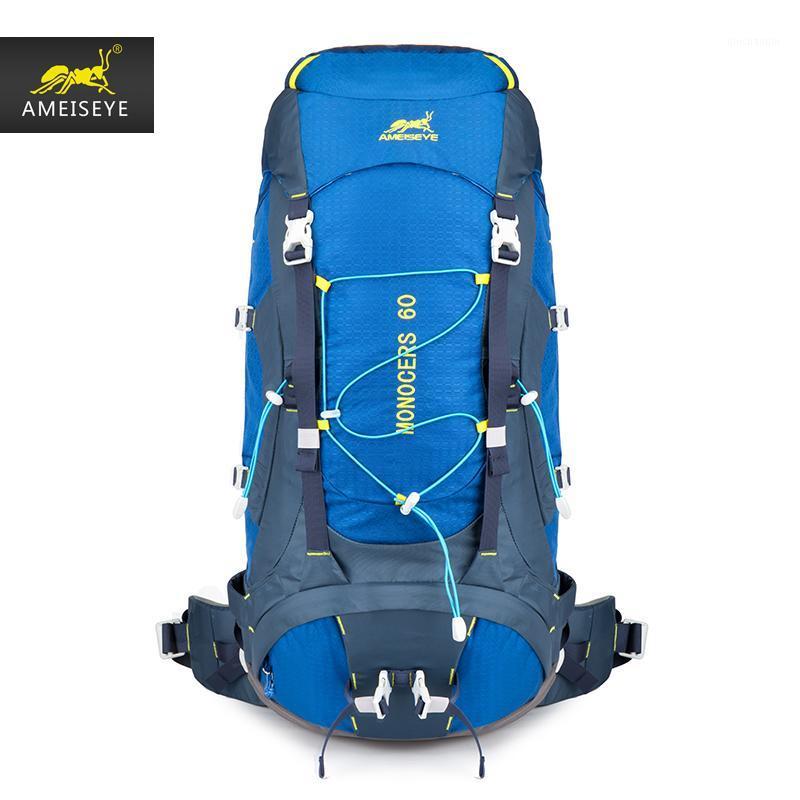 

Outdoor Mountaineering Backpack 60L Large Capacity Backpack Camping Travel Bag Outdoor Shoulder Bag1, Black