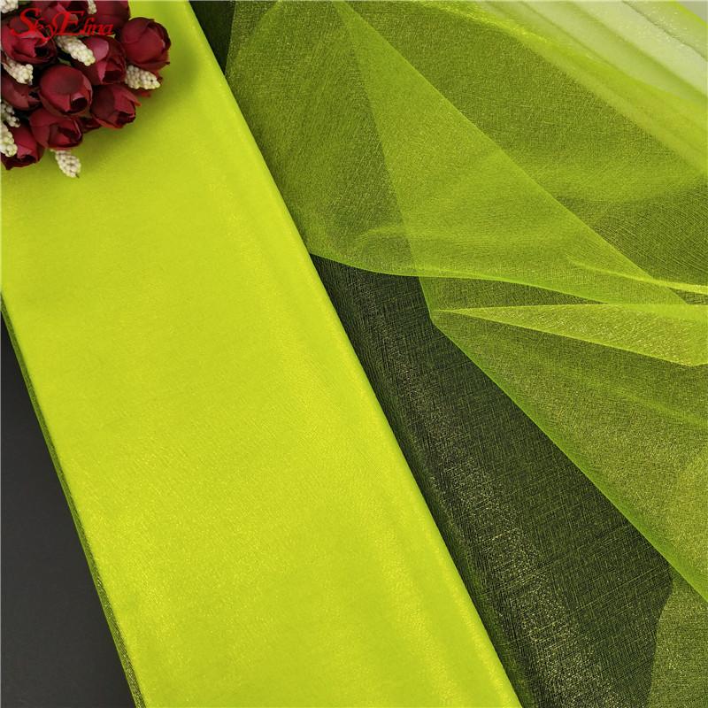 

Wedding Decoration 48cm*10m Sheer Crystal Organza Tulle Roll Fabric Birthday Party Decoration for New Year Party Supplies 6z, Black