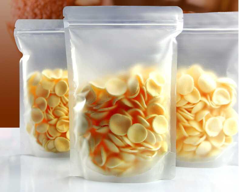 

100pcs Frosted Surface Clear Plastic Party Packing Bags Stand Up Pouch Doy Pack Resealable Storage Packaging Matte1 Gift Wrap