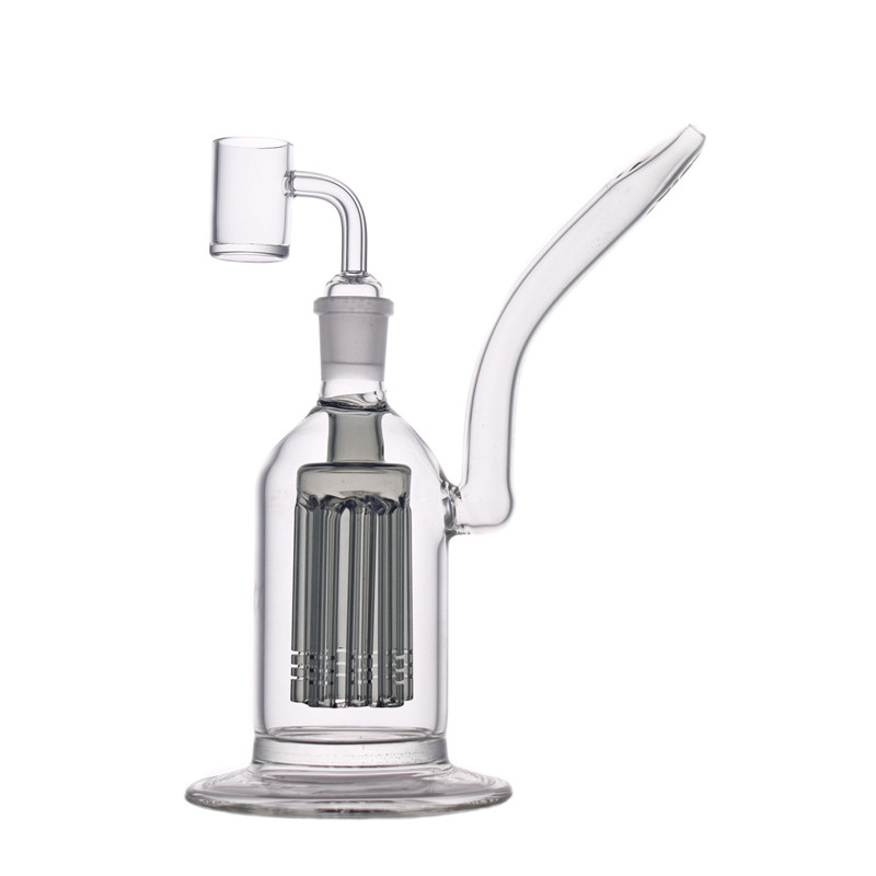 

Glass Dab Oil Rigs Thick beaker Bong 8 Arms Tree Percolater Glass Water Bongs New recycler ash catcher bong with quartz banger nail