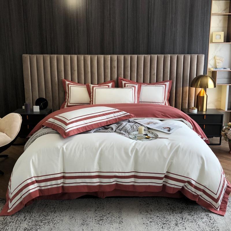 

1000TC hotel King Queen Bedding set Cotton Luxury Bed set Bed/Flat sheet Bed spread Pillowcase Duvet cover Flat fitted1