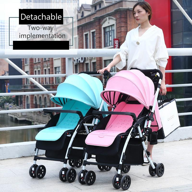 

Twin Baby Stroller Lightweight Folding Double Stroller Absorber Baby High Landscape Can Sit Reclining1