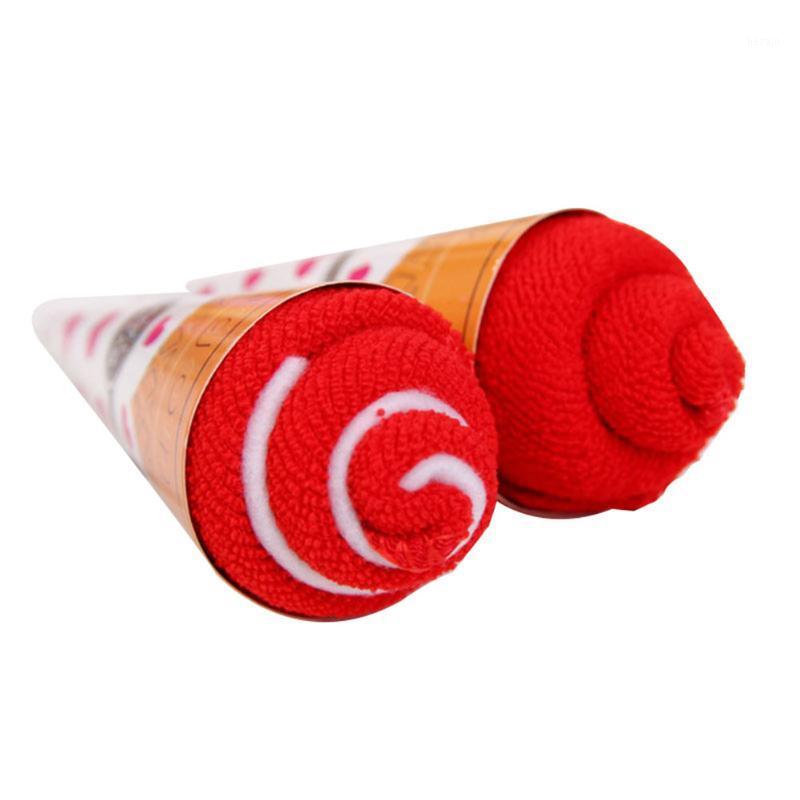 

1 Pcs Washcloth Towel Cake Shape Gift Soft for Wedding Birthday Party Couple Valentine's Day DNJ9981, Random color