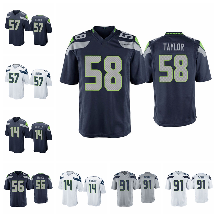 

Seattle''Seahawks''Men D.K. Metcalf Cody Barton Marquise Blair L.J. Collier Draft football Jersey, Black;red