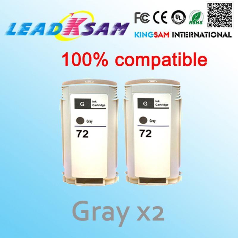 

2x compatible for 72 C9374A Gary ink cartridge for 72 T770/T790/T1120PS/T1120HD T1100/T1100S1