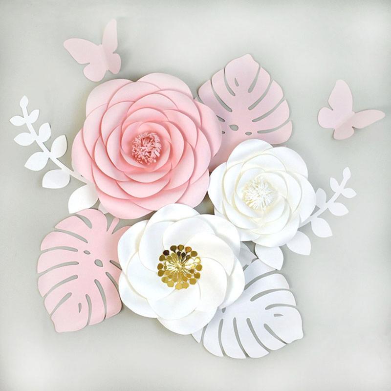 

Set combination decorative background wallpaper flowers three-dimensional finished paper flowers Flower leaf butterfly, Flowers b