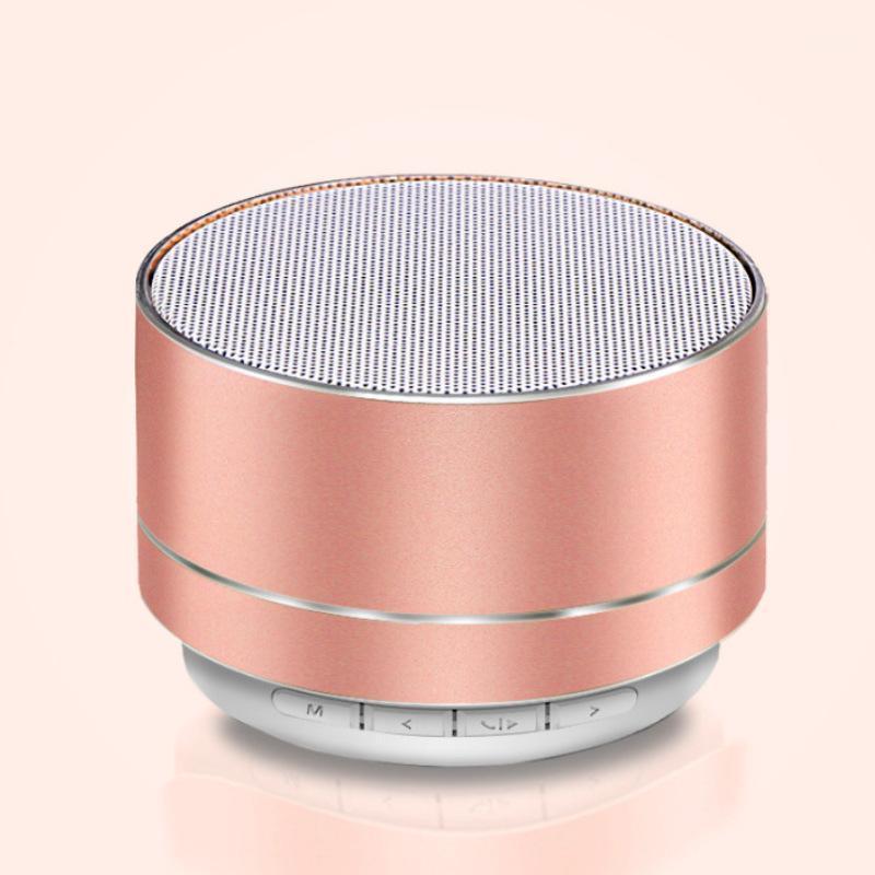 

Metal Bluetooth Speaker Outdoor Portable Loudspeaker 3D 10W Stereo Music Surround Wireless Mini Column Support FM TFCard Speaker1