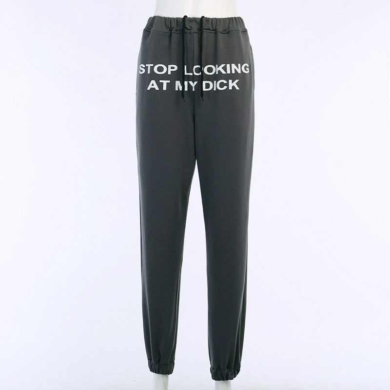 stop looking at my sweatpants