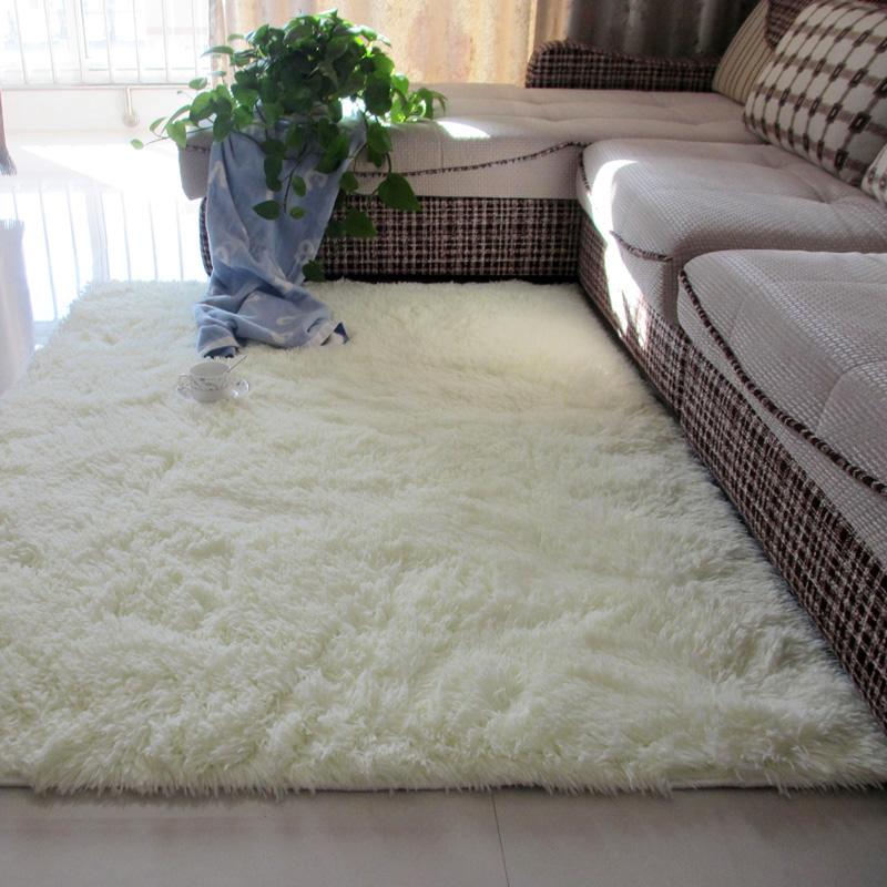 

Nordic white living room carpet coffee table cushion room bedroom floor mat bedside blanket cute rectangular plush floor rug, 11